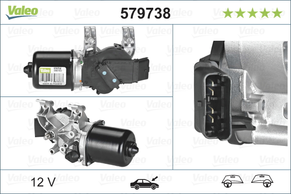 VALEO Ablaktörlö motor 579738_VALEO